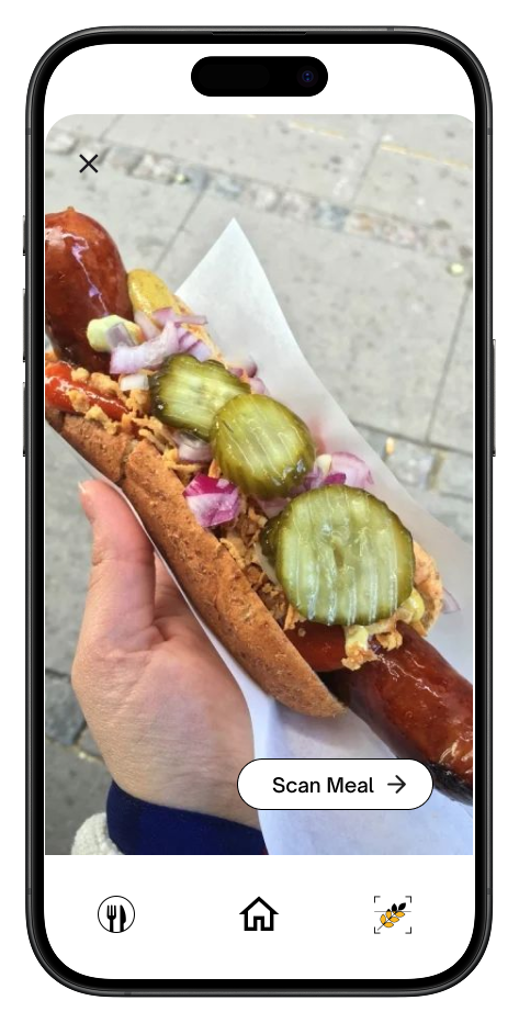 Meal scan screen